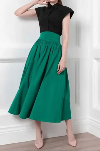High-Waist A-Line Skirt